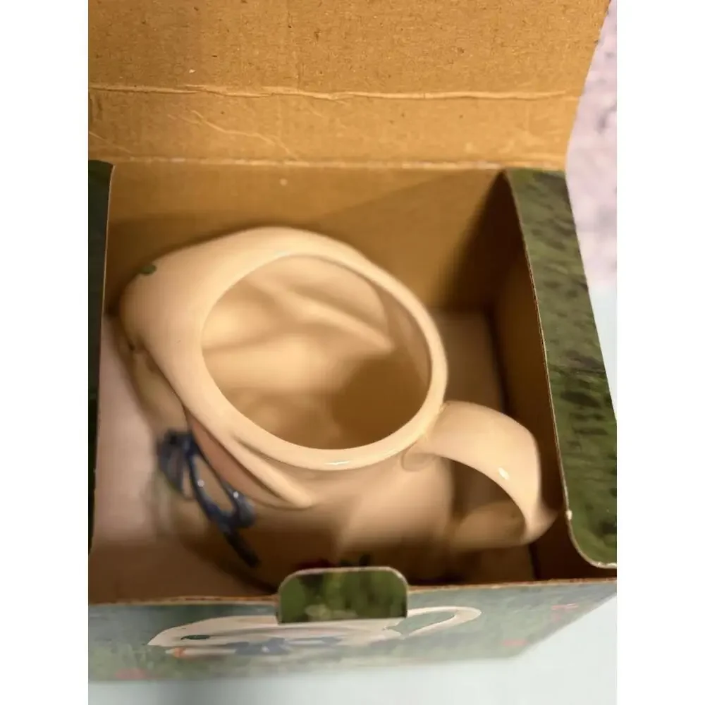 Lenox Poppies on Blue Barnyard Collection Bunny Rabbit Ceramic Mug With Box - Picture 7 of 7